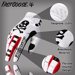 Dirt Bike Motorcycle Gloves – Motocross, Motorbike & ATV Off Road Large White