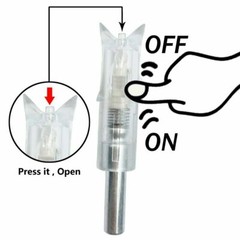 6/12pcs Lighted Nocks for Crossbow Bolts .300»/7.62mm Inside Diameter Half Moon
