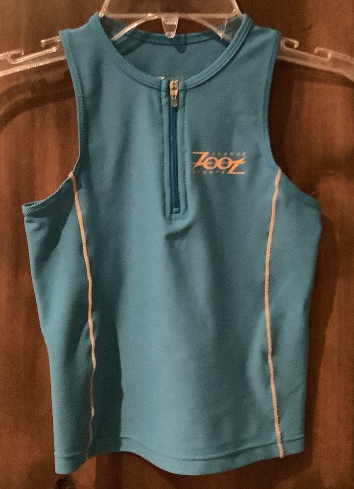 Zoot Sports Kid Child Triathlon Top S Swim Bike Run Athletic Sports Blue