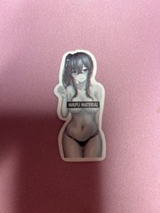 black and white lewd waifu stickers #5