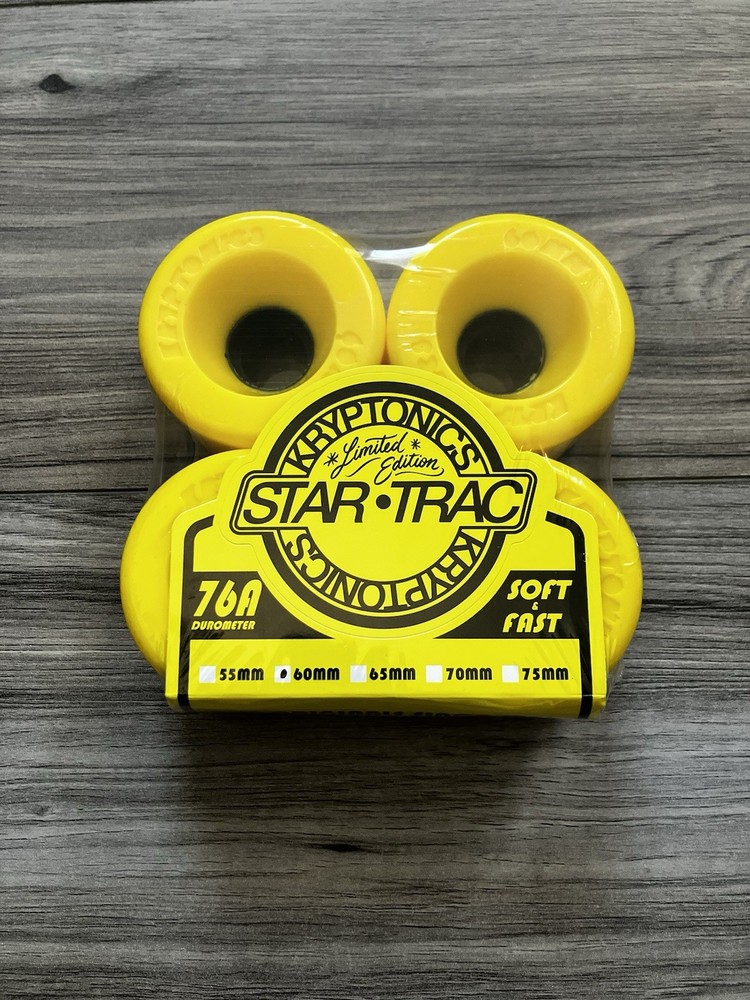 Kryptonics Star Trac Wheels Limited Edition 60mm 76A Yellow