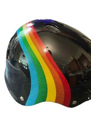Triple 8 Sweatsaver Helmet Rainbow Sparkle Black NEW OPEN BOX
