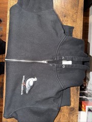 Anti Hero Skateboards Lil Pigeon Embroidered Black Zip Hoodie Sweatshirt