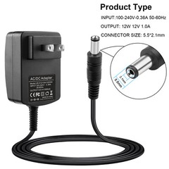 12V Power Adapter for Razor Power Core 90 E90 E95 95 Charger ePunk XLR8R Scooter
