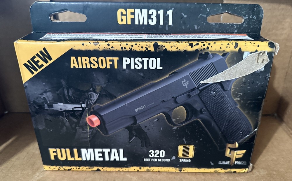 Game Face GFM311 Full Metal Spring Airsoft Pistol 6mm BB – 320 FPS