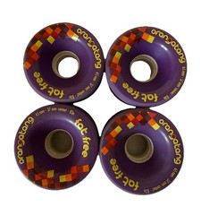Orangatang Fat Free 65mm 83a 4-Pack Longboard Wheels Purple