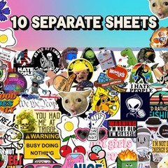 200 PCS Stickers for Adults Funny for Water Bottle, Laptop, Helmet, Cars, To…
