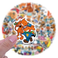 Mix 10/50 PCs Dog Man Cartoon Luggage Laptop Car Sticker -No Duplicate