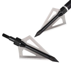 12PCS Archery Broadhead 100grain 3-blade cut 5/6″ ArrowHead Hunting Point Arrows