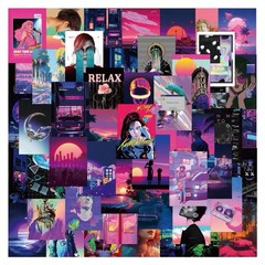 30Pcs Random Aesthetic CyberPunk Theme Cyber Punk Waterproof Stickers