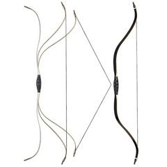 Archery 46″ Traditional Short Bow Horsebow Recurve Bow Bamboo&Fiberglass Limbs