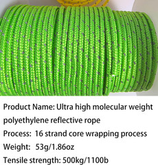 Dyneema Reflective Rope -2Mm 400Kg Fracture Strain – Suitable for Tents, Kite Su