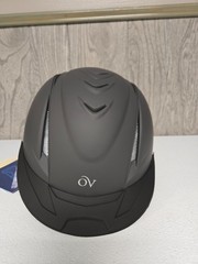 Ovation OV Deluxe Schooler Riding Helmet Adjustable Dark Gray M/L Equestrian