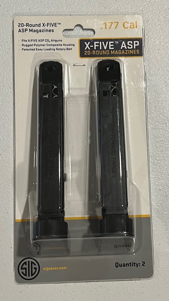 Sig Sauer Airgun X-Five Magazine 2 Pack .177 Caliber 20 Rounds