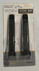 Sig Sauer Airgun X-Five Magazine 2 Pack .177 Caliber 20 Rounds