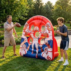 6FT Giant Inflatable Football Target Toss Game – Fun Indoor & Outdoor Yard Games
