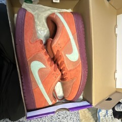 8.5m Nike SB Dunk Low Pro PRM Orange Medium Width Skateboarding Shoes