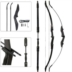 Recurve Bow and 24Pcs Arrow Set 57″ Takedown Recurve Bow for Targeting Practice