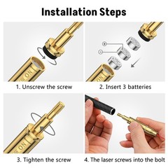 Crossbow Laser Bore Sight with On/Off Switch Red Laser Bow Archery Laser Sigh…