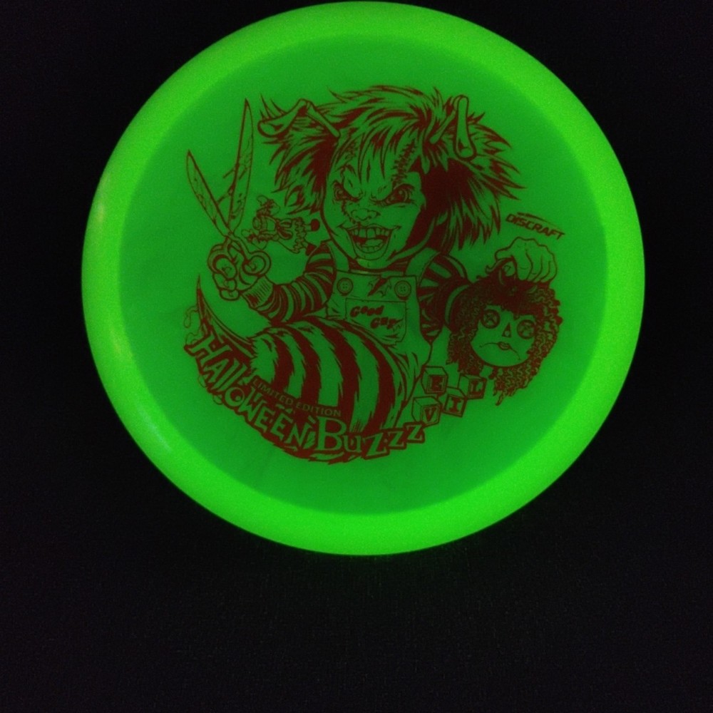 NEW DISCRAFT DISC GOLF LE HALLOWEEN BUZZZ 175-176G CHUCKY 2022 Glow