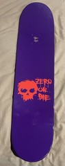 Limited Edition Signed Bam Margera Purple Zero Deck 8.25”