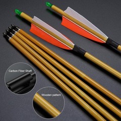 TOPARCHERY Premium 30″ Carbon Hunting Arrows Selected 4″ Real Turkey Feathers