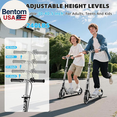 Scooters for Kids 8-12, Teens & Adults – Load 240 LBS, 8-Inch Wheels, Kick Scoot