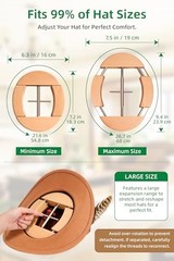 Hat Stretcher for Fitted Hats Large Size Cowboy Hat Stretcher 4-Way Extender