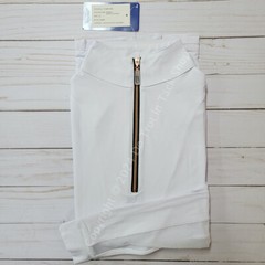 Tailored Sportsman ICEFIL Long Sleeve Ziptop Shirt – White/Black/RoseGold