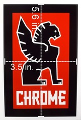 CHROME INDUSTRIES Decal Sticker – Water-Resistant * 3.5 in. x 5.6 in. USA