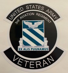 US Army 3rd Aviation Regiment Veteran Sticker Waterproof D460