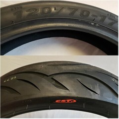 2 120/70-17 Motorcycle Moped Scooter TIREs CST CM620 Street Tread 4ply TubeLess