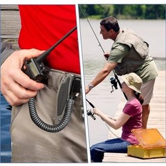 6 PCS Black Fishing Lanyards, Heavy Duty Retractable Coiled Lanyard Spring Co…