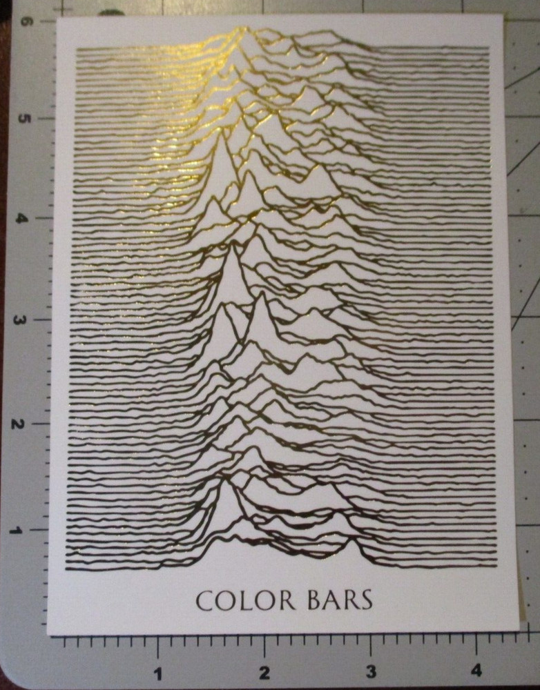 JOY DIVISION X Color Bars Unknown Pleasures whit album cover art STICKER decal E