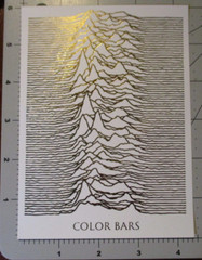 JOY DIVISION X Color Bars Unknown Pleasures whit album cover art STICKER decal E