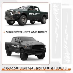 2 Pcs Horse Trailer Decals Stickers 63.5 x 8.5 Inch Self-Adhesive Car White
