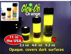 Glow-On ORANGE Glow Paint For Gun Sights, Fishing Lures, Lg 9.2 ml Vial, Bright
