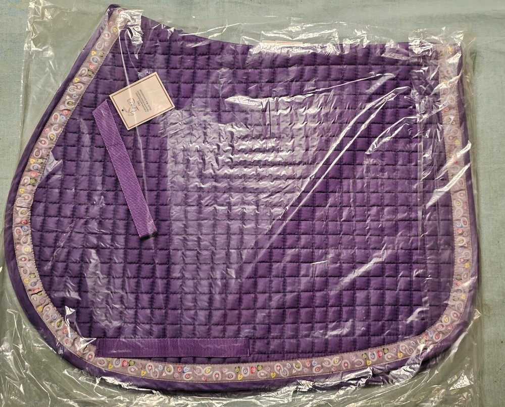 PRI ALL PURPOSE SADDLE PAD A/P RIBBON BORDER (CLOSEOUT) PURPLE