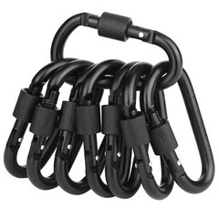 8 Pack 3 Inch Locking Carabiner Clips D Ring Spring Snap Keychain Hook for Leash