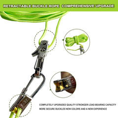 Rope Tightening Tool & Tensioner: Retractable Rope with Alloy Buckle for Outdoor
