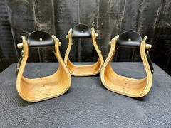 Brass Bell Stirrups 3″, 4″, 5″ / Ranch Saddle / Roping