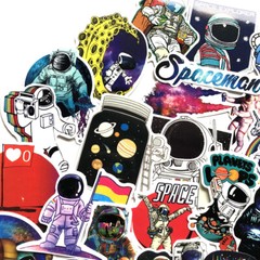 50pc Outer Space Universe Sticker Pack, PVC Vinyl Decal Bomb, Lot Waterproof