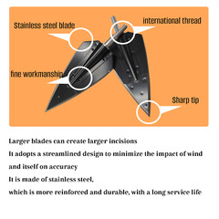 12PCS Hunting Arrowheads Archery Compound Bow Broadhead 150 Grain For Big Animal