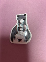 black and white waifu lewd stickers #4