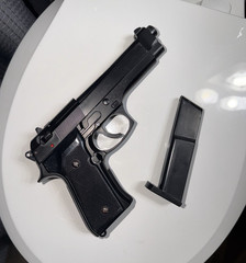 Classic Army Black Airsoft Pistol with Magazine Included