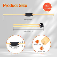 3Pcs Slingshot Bands, Premium Heavy Duty Rubber Tubular Slingshot Replacement Ba
