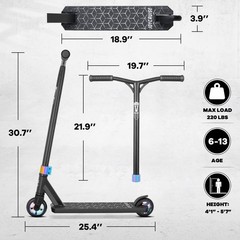V2 Pro Trick Scooters, Stunt Scooter for Kids Ages 6-12 Years and Teens – Com…