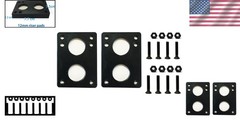 Lightweight Black Riser Pads for Longboards – 12mm with Installation Screws