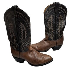 Tony Lama Men’s Brown Leather Cowboy Western Boots Size 8.5 D Style 6703 VTG