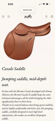 Hermes Cavale Saddle 16.5. /17 AL NEW!